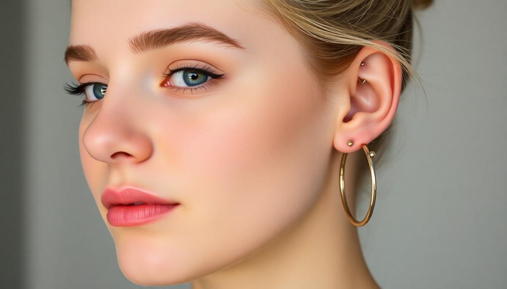 ideal piercings for round faces