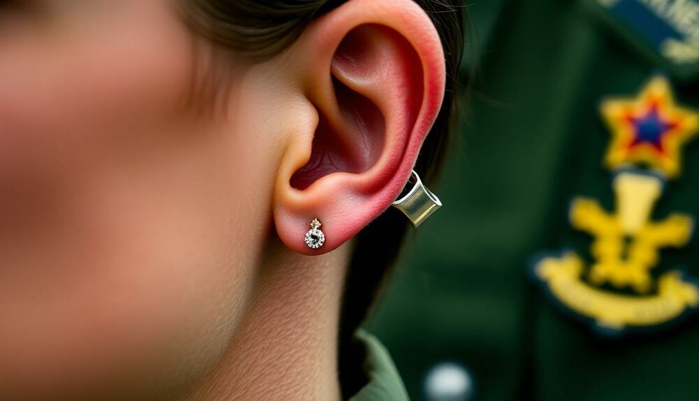 military piercing regulations explained