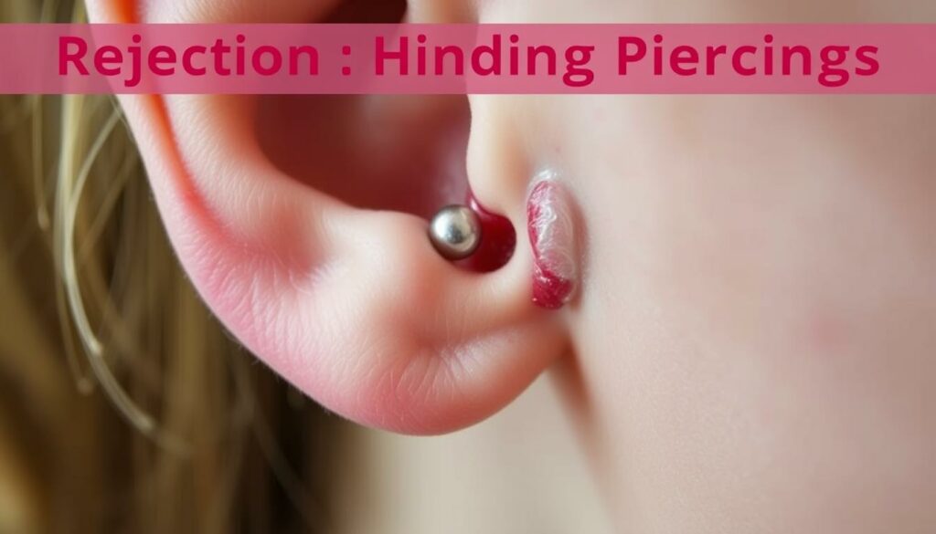 signs of piercing rejection