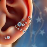 star patterned ear piercings