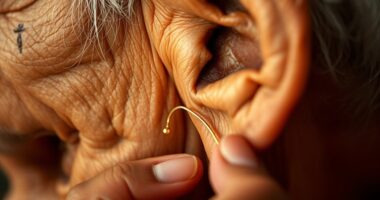 ancient ear lobe piercing