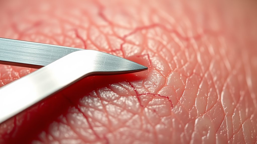 delicate surgical piercing technique
