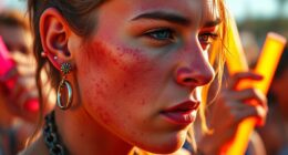 festival piercings with dust
