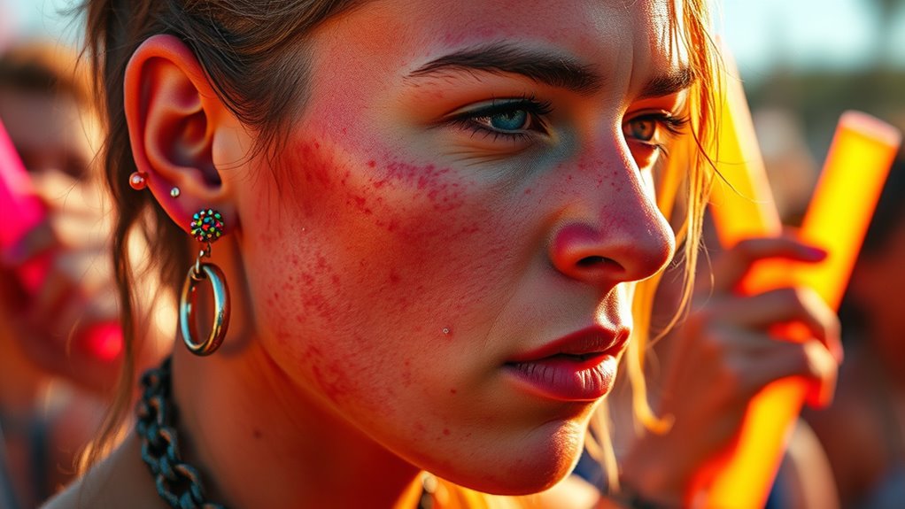 festival piercings with dust