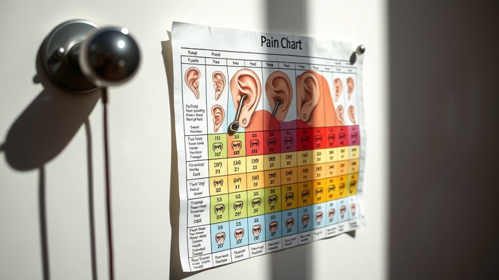 interpreting piercing pain charts