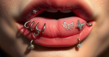 lip piercing style variations
