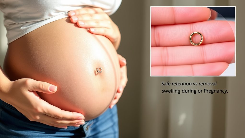 pregnancy navel piercing care