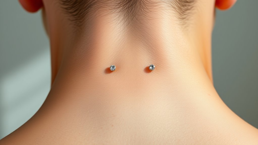 symmetrical nape piercings guide