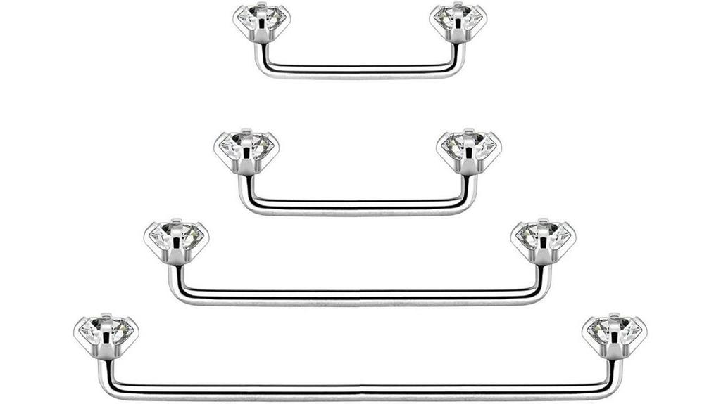 316l steel piercing barbell