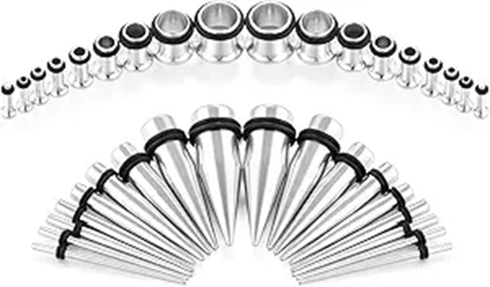 36 piece ear stretching kit