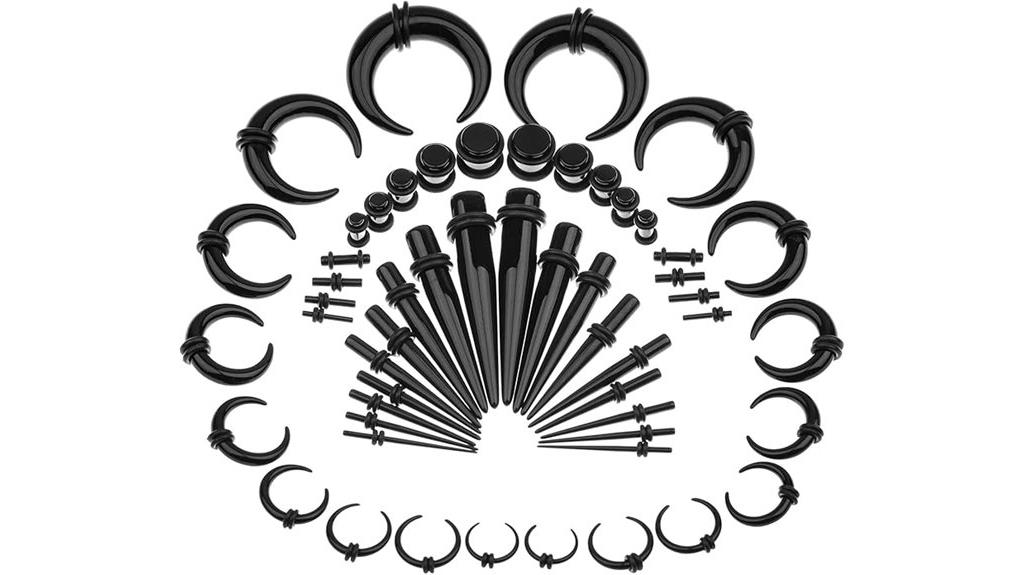 54 piece ear stretching kit