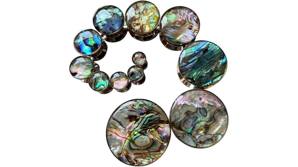 abalone inlay steel plugs