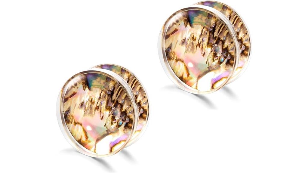 acrylic abalone shell gauges