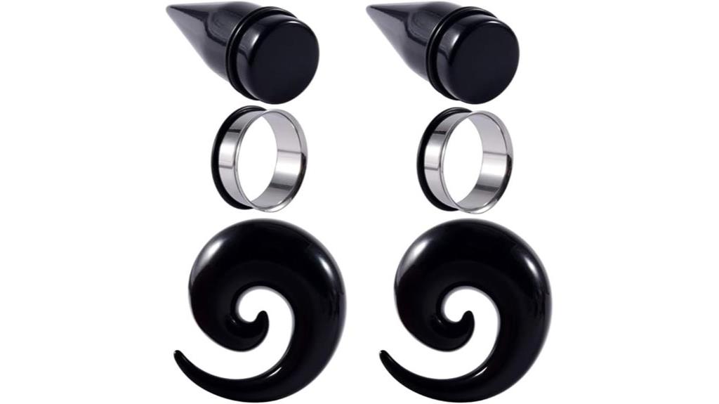 acrylic black ear expanders