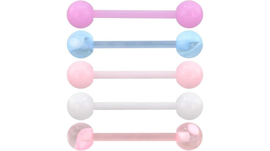 acrylic tongue piercing set