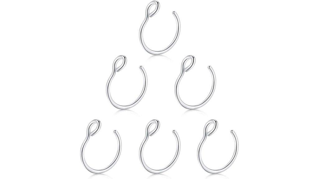 adjustable fake nose rings