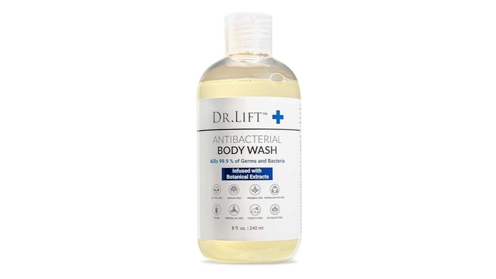 antibacterial botanical body wash