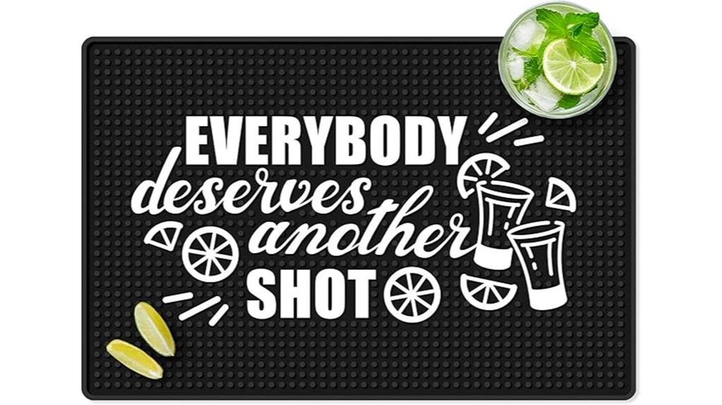 bar shot glass mat