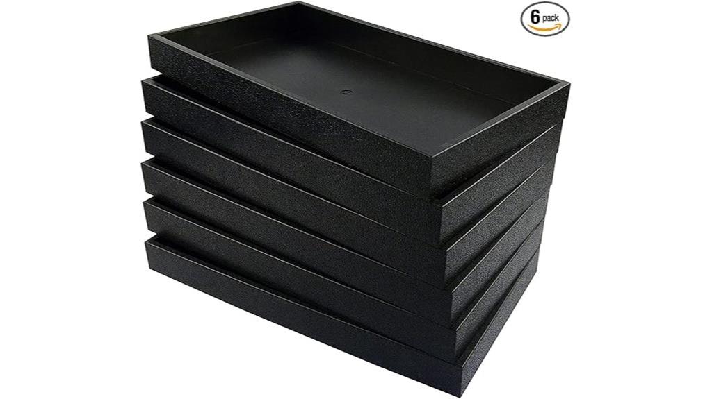 black jewelry tray set