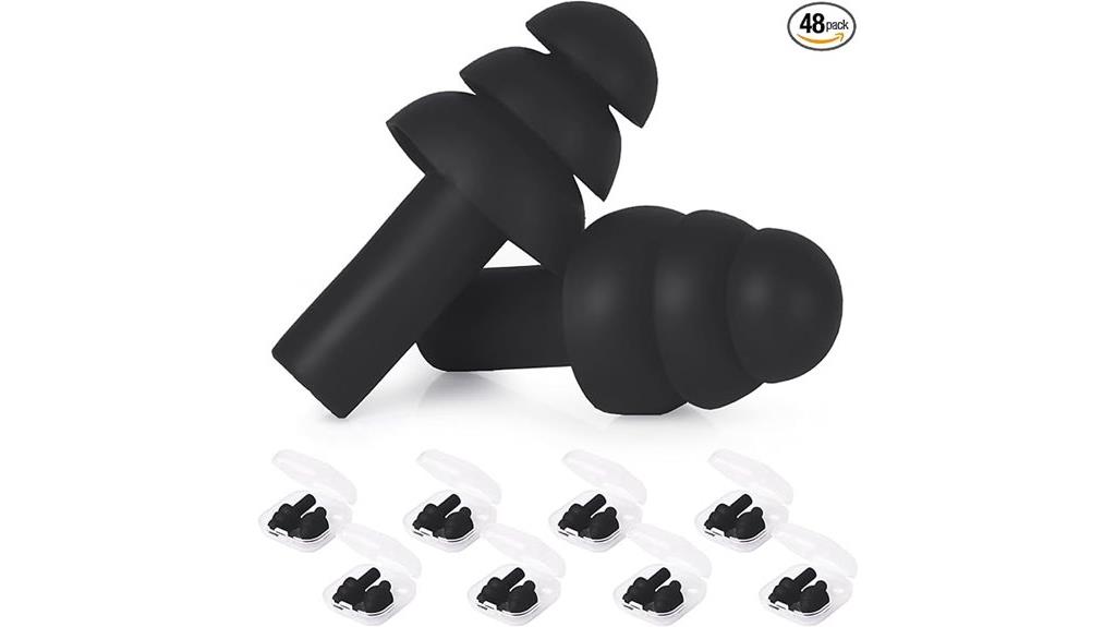 black silicone ear plugs