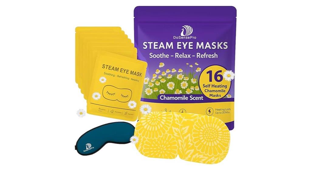 chamomile steam eye masks