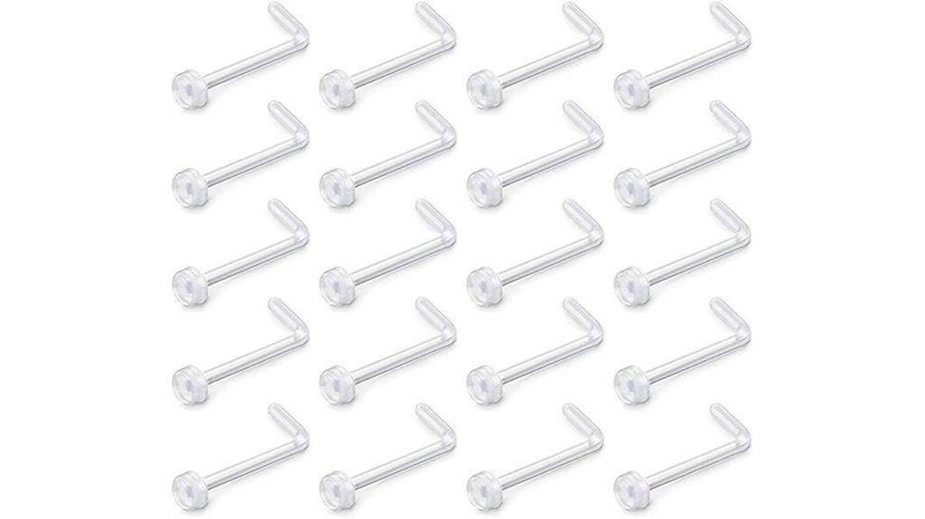 clear bioflex nose piercing