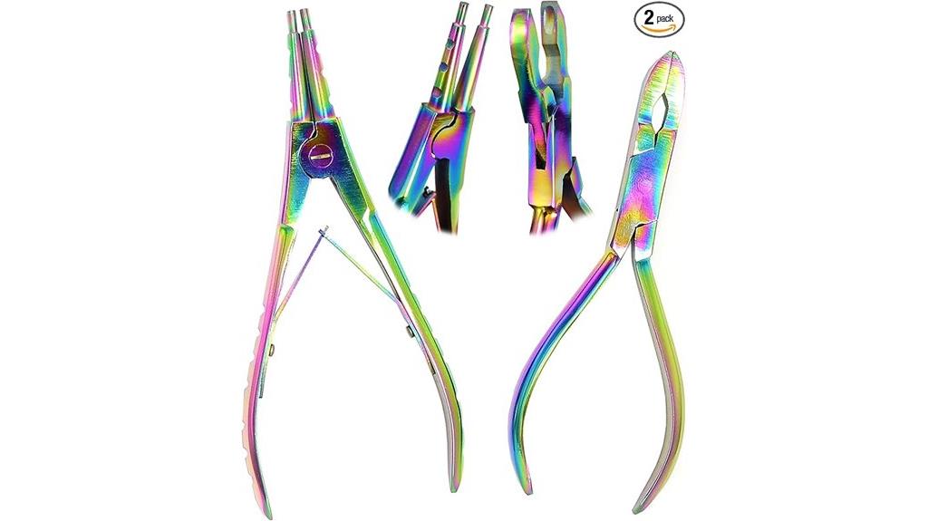 colorful body piercing pliers