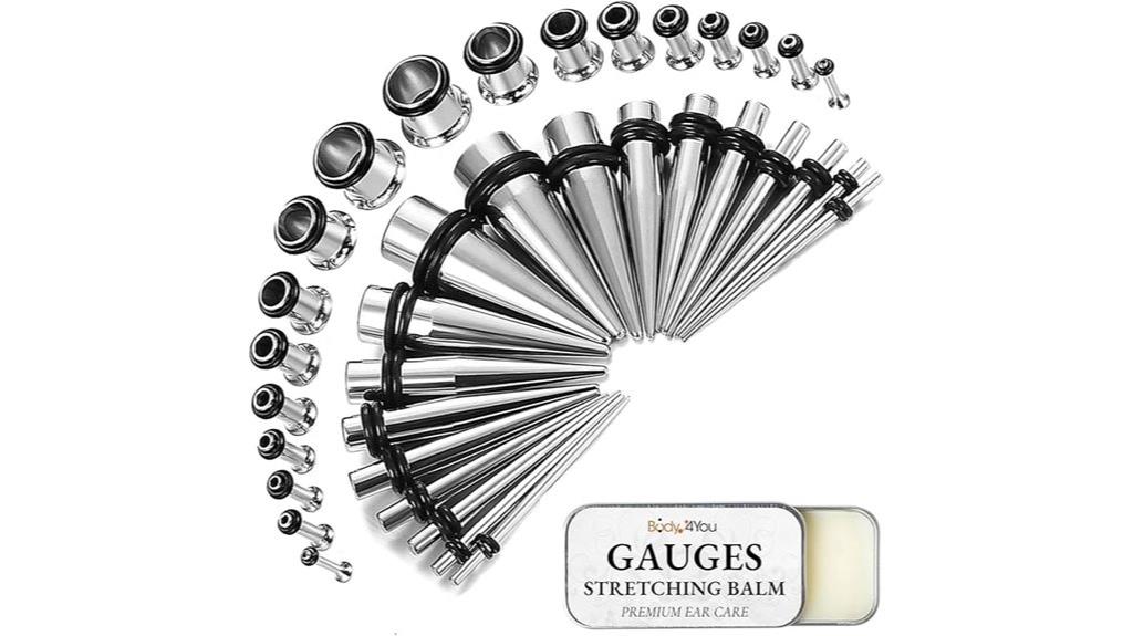 complete 37 piece ear gauges
