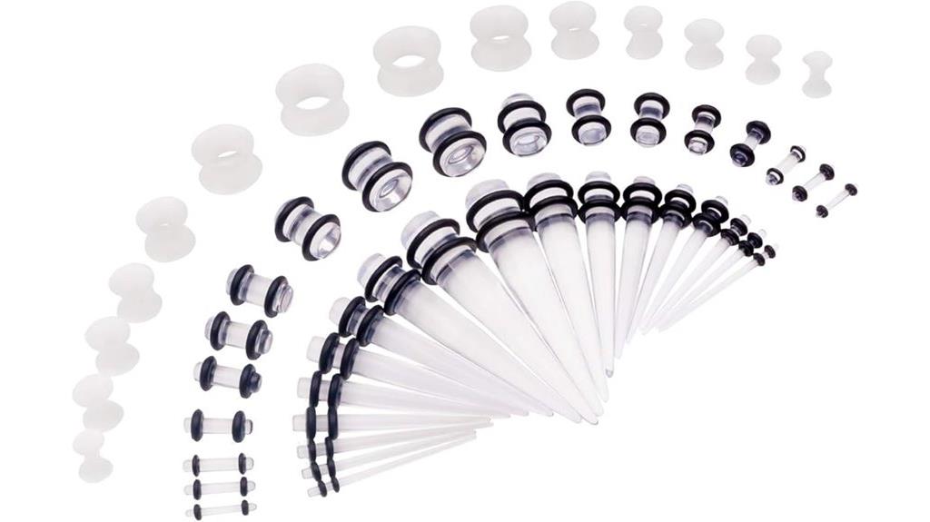complete acrylic ear stretching set