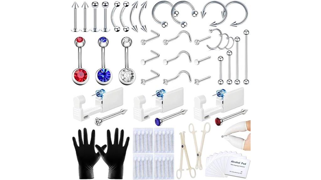 complete body piercing set