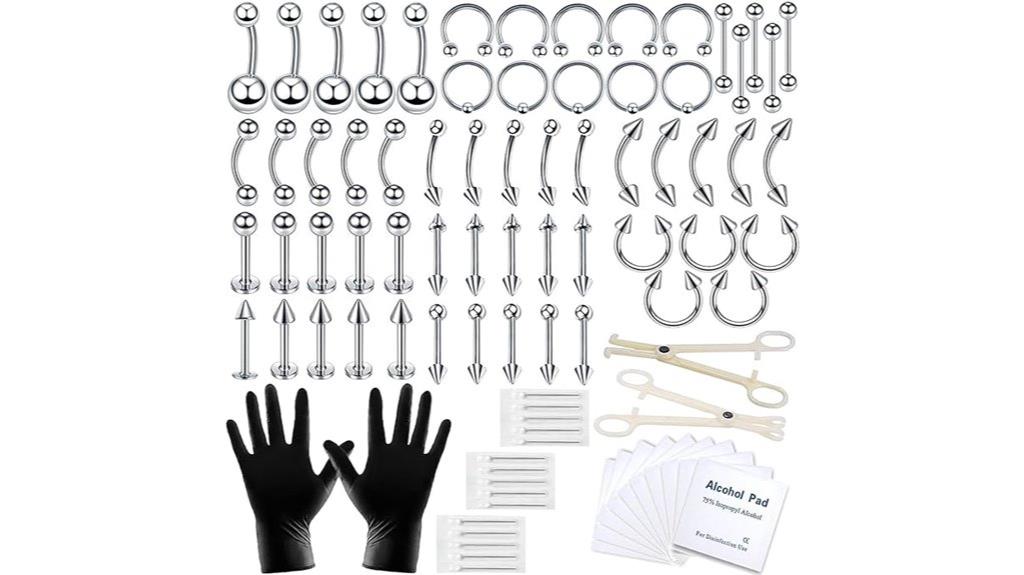 complete body piercing set