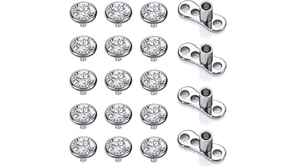 cubic zirconia dermal tops