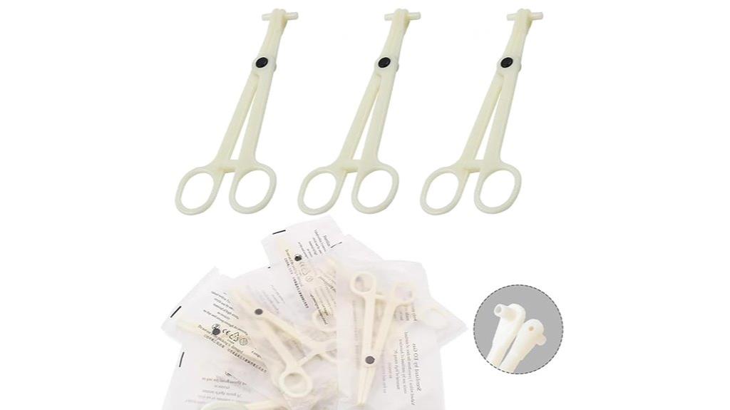disposable septum piercing clamps
