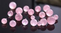 elegant rose quartz ear gauges