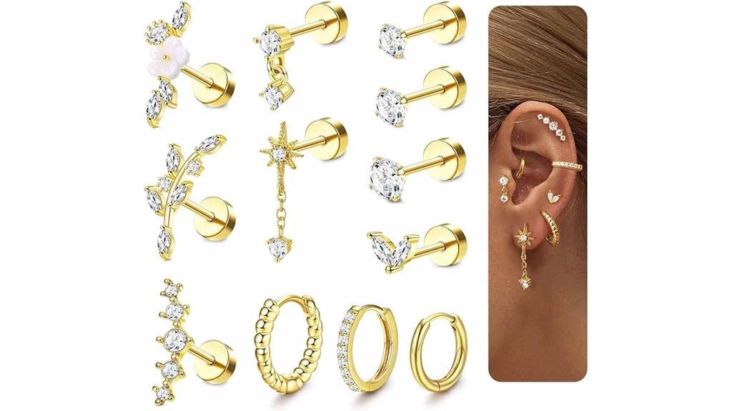 elegant women s cartilage earrings