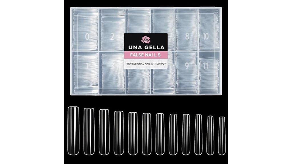extra long clear square tips