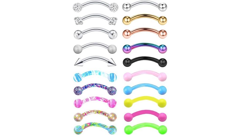 eyebrow piercing barbell kit