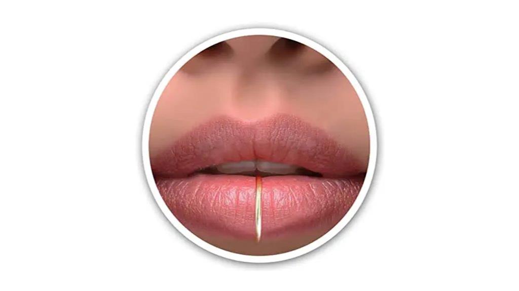fake gold lip ring