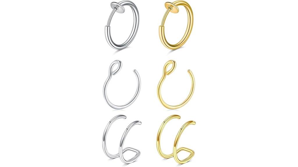 fake nose jewelry set
