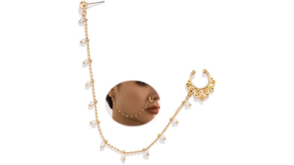 fake septum chain