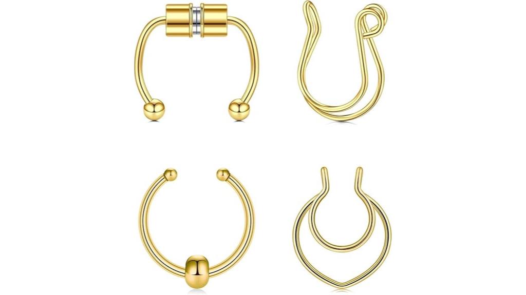 fake septum nose rings