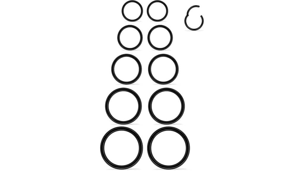 five pair nose ring hoops