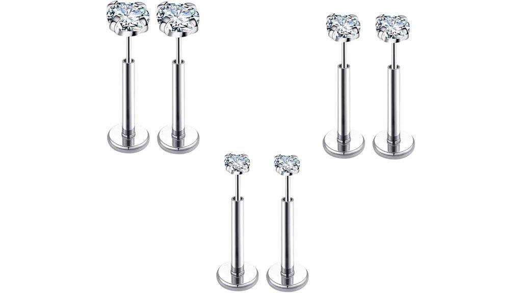 flat back cartilage earrings