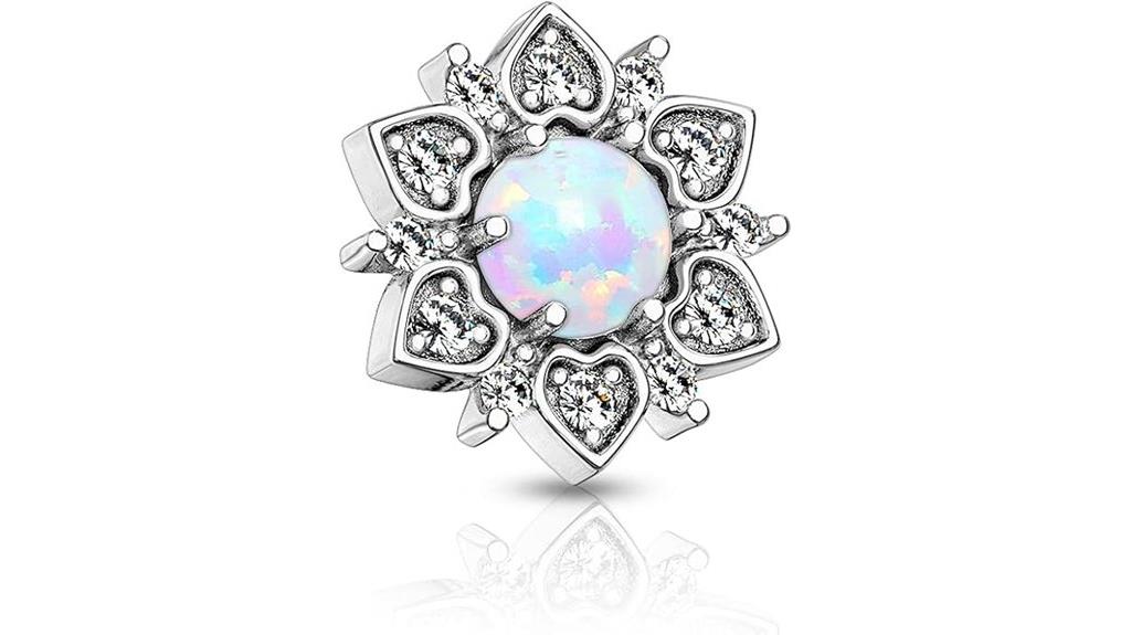 flower shaped stainless steel dermal