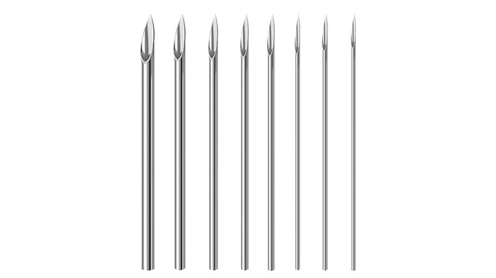 forty sterile piercing needles