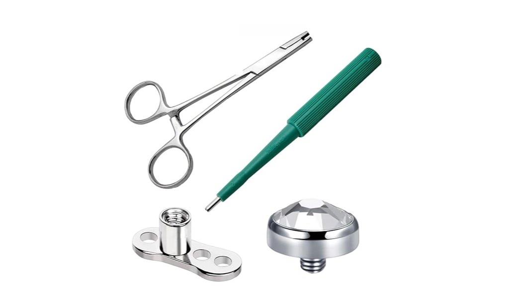 four piece dermal piercing kit