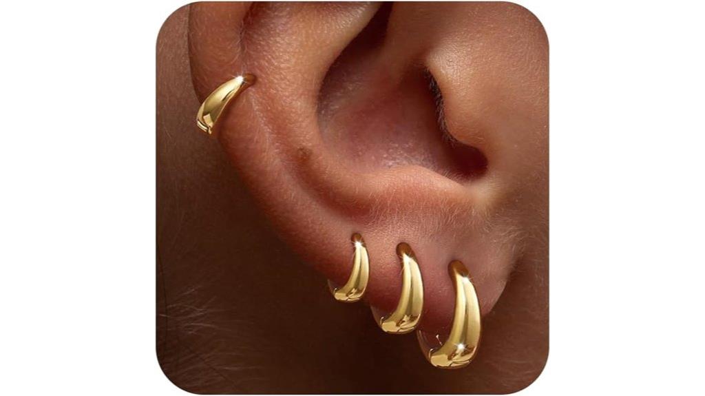 foxgirl chunky hoop earrings