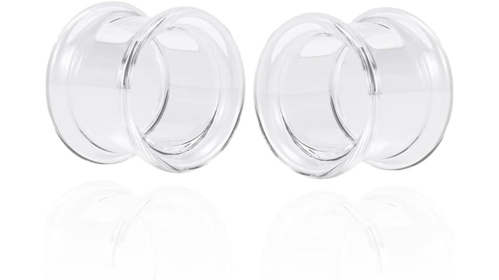 glass ear gauges
