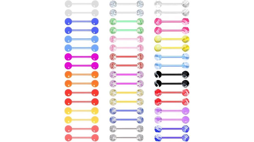glow in dark acrylic tongue jewelry