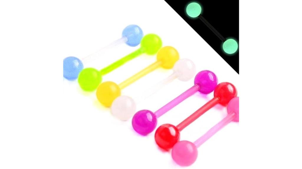 glow in the dark tongue jewelry